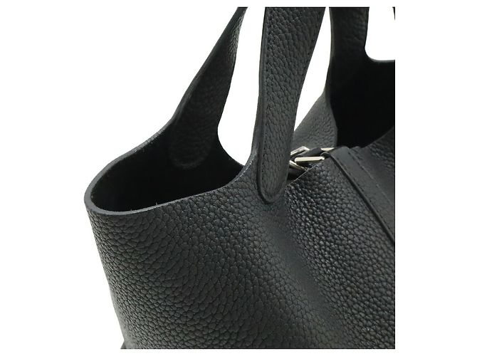 Borsa tote Hermès Picotin Lock PM in pelle nera Nero - vista 4