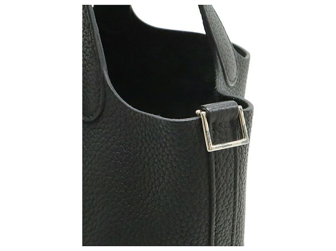 Borsa tote Hermès Picotin Lock PM in pelle nera Nero - vista 7