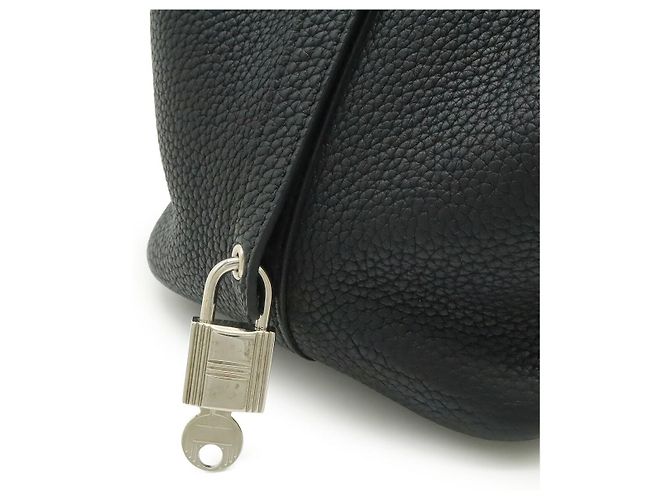 Borsa tote Hermès Picotin Lock PM in pelle nera Nero - vista 8