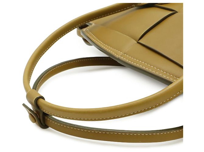 Borsa Bottega Veneta Maxi Intrecciato Mini Arco in pelle Marrone - vista 4