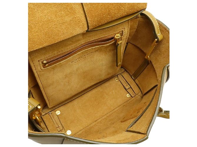 Borsa Bottega Veneta Maxi Intrecciato Mini Arco in pelle Marrone - vista 6
