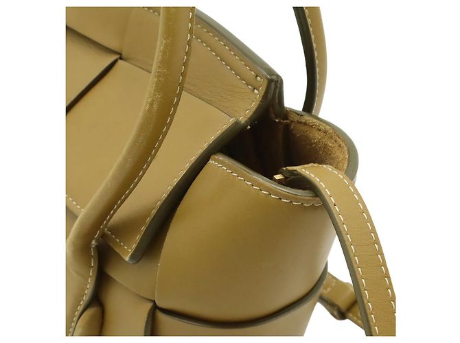 Borsa Bottega Veneta Maxi Intrecciato Mini Arco in pelle Marrone - vista 8