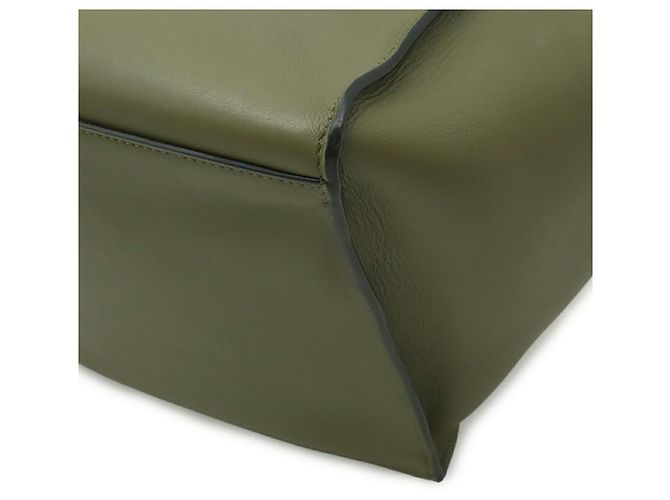Céline Bolso Celine Leather Big Bag Small 2WAY Verde - vista 3