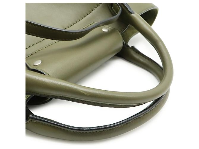Céline Bolso Celine Leather Big Bag Small 2WAY Verde - vista 4