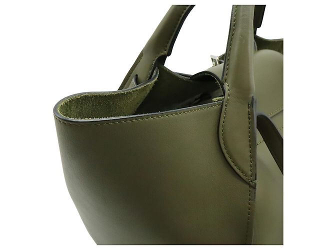 Céline Bolso Celine Leather Big Bag Small 2WAY Verde - vista 6