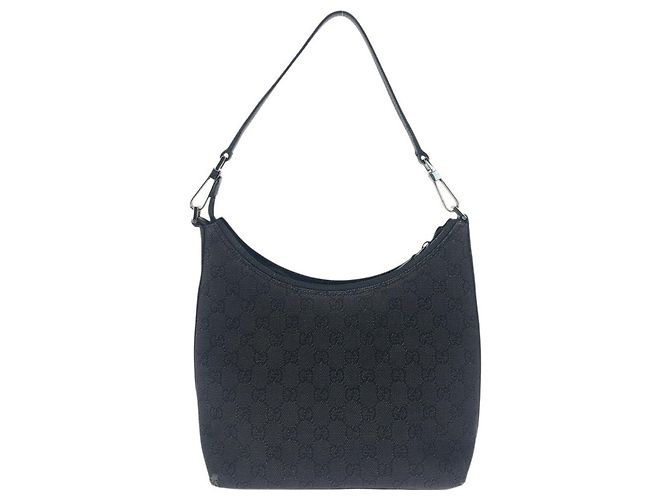 Borsa a tracolla Gucci GG Canvas e Pelle Nero - vista 2