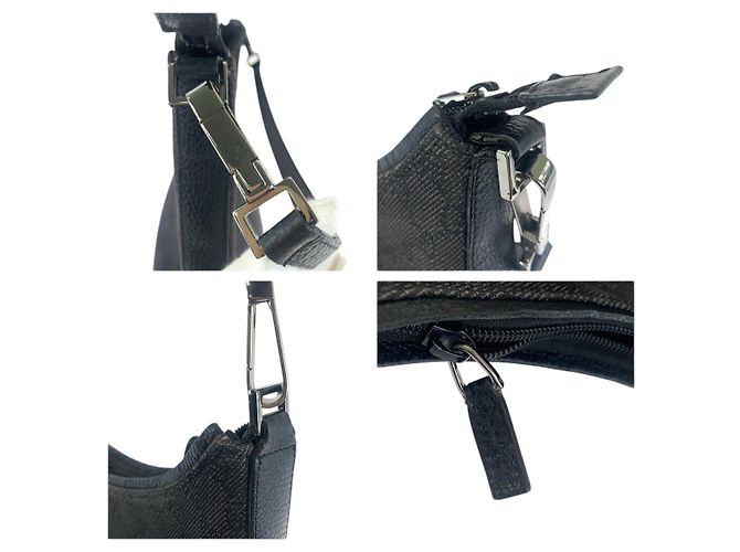 Borsa a tracolla Gucci GG Canvas e Pelle Nero - vista 5