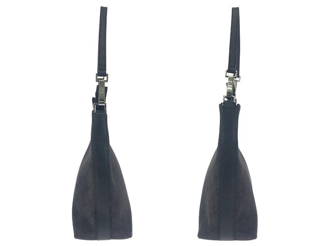 Borsa a tracolla Gucci GG Canvas e Pelle Nero - vista 8