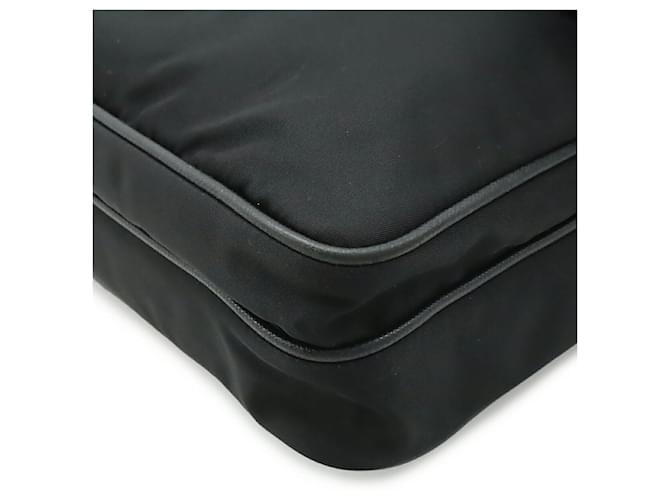 Borsa a tracolla in nylon e pelle Prada Nero - vista 3