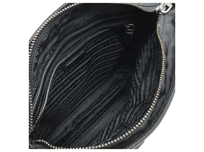 Borsa a tracolla in nylon e pelle Prada Nero - vista 5