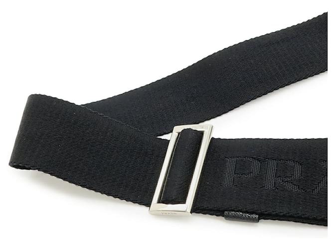 Borsa a tracolla in nylon e pelle Prada Nero - vista 6