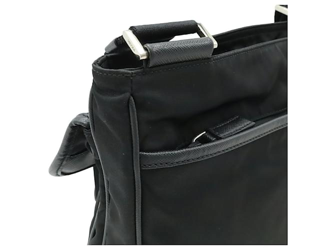 Borsa a tracolla in nylon e pelle Prada Nero - vista 7