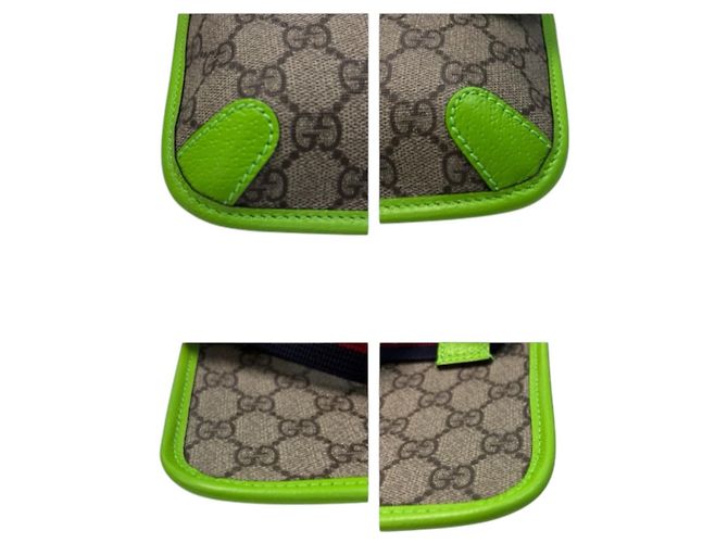 Borsa a tracolla Gucci Ophidia in tela GG Supreme e pelle Marrone Beige - vista 5