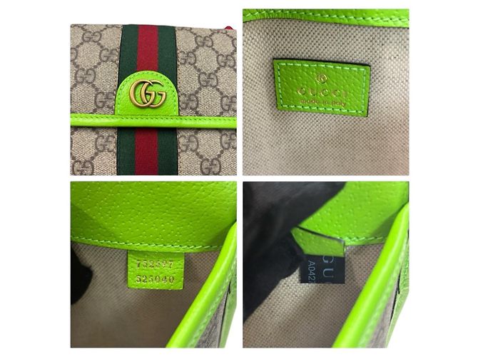 Borsa a tracolla Gucci Ophidia in tela GG Supreme e pelle Marrone Beige - vista 6