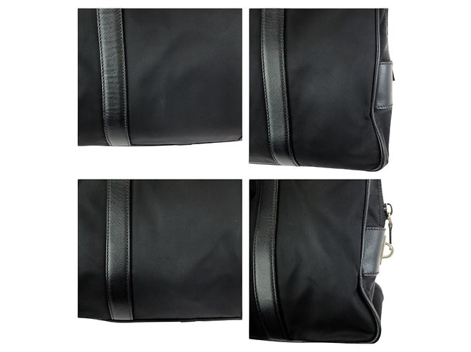 Tote Prada Nylon Leather Tessuto Saffiano Logo Nero - vista 5
