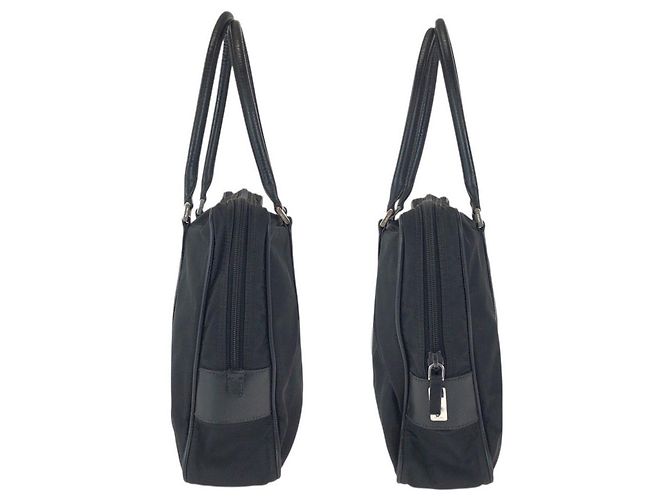 Tote Prada Nylon Leather Tessuto Saffiano Logo Nero - vista 8