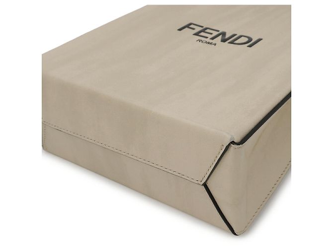 Fendi Small 2WAY Lederhandtasche Braun Beige - Ansicht 3