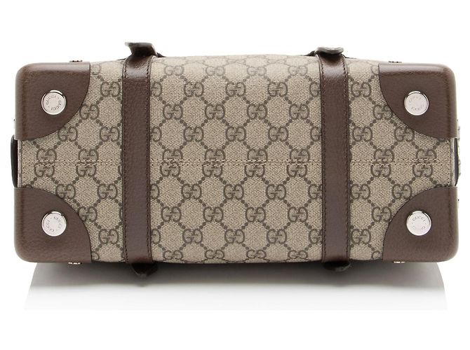 Gucci GG Supreme Buckle Small Tote Braun Beige - Ansicht 4