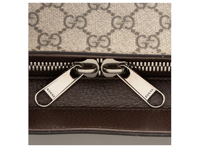Gucci GG Supreme Buckle Small Tote Braun Beige - Ansicht 9