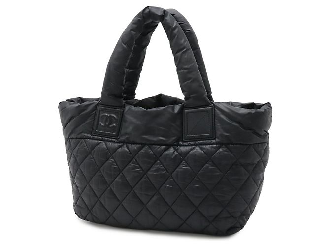 Tote Chanel Coco Cocoon Small in Nylon e Pelle Nero - vista 2