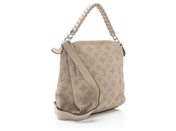 Borsa Babylone Chain BB in pelle Mahina Louis Vuitton Marrone Beige - vista 2