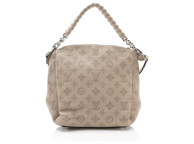 Borsa Babylone Chain BB in pelle Mahina Louis Vuitton Marrone Beige - vista 3
