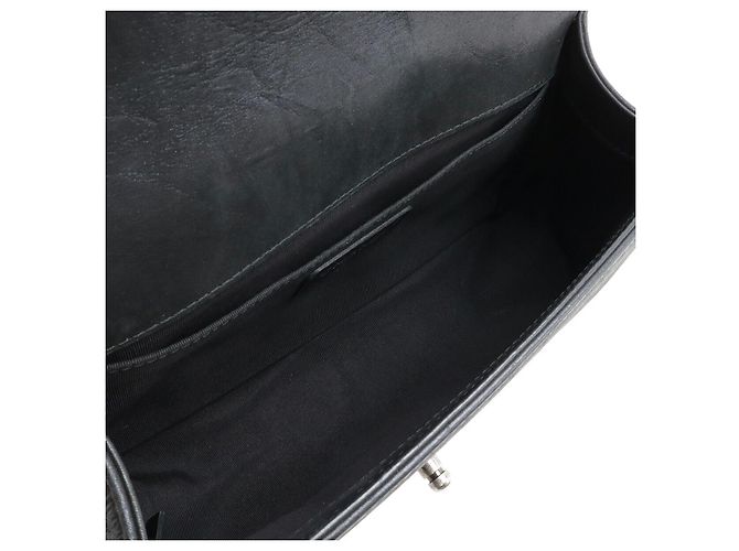 Borsa a tracolla Chanel Boy 25 in pelle con perline Nero - vista 5
