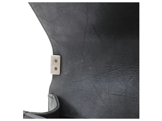 Borsa a tracolla Chanel Boy 25 in pelle con perline Nero - vista 6