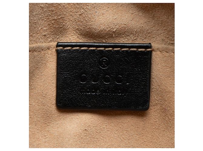 Borsa a tracolla mini Gucci Matelasse Leather GG Marmont Nero - vista 7