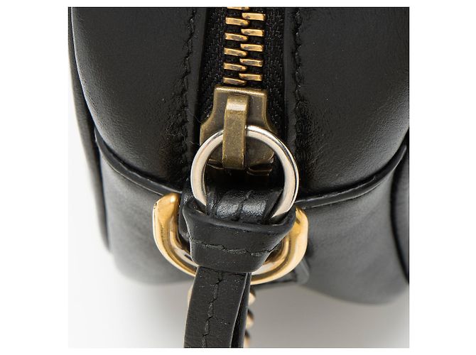 Borsa a tracolla mini Gucci Matelasse Leather GG Marmont Nero - vista 9