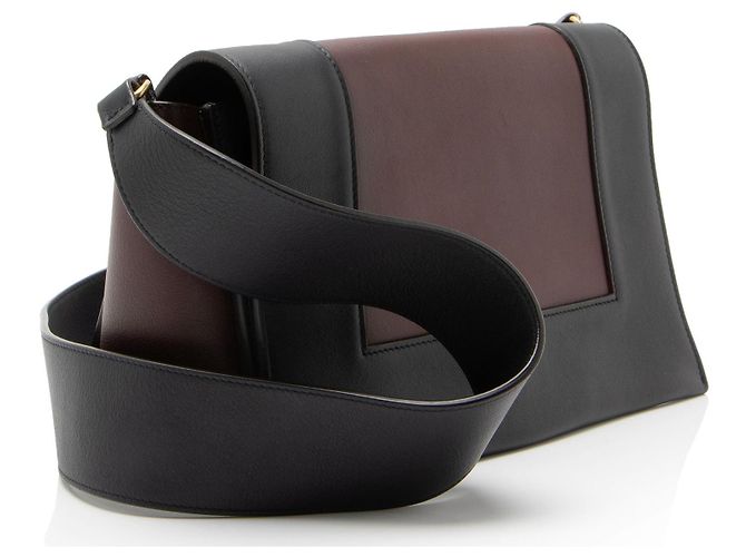 Céline Celine Frame Schultertasche aus Kalbsleder Medium Blau - Ansicht 2