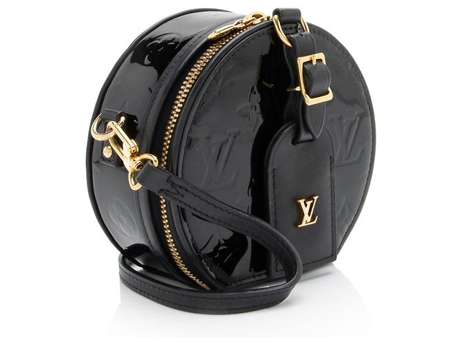 Louis Vuitton Monogram Vernis Boite Chapeau Mini Shoulder Bag Nero - vista 2