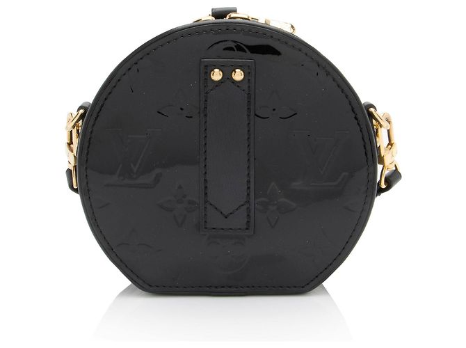 Louis Vuitton Monogram Vernis Boite Chapeau Mini Shoulder Bag Nero - vista 3