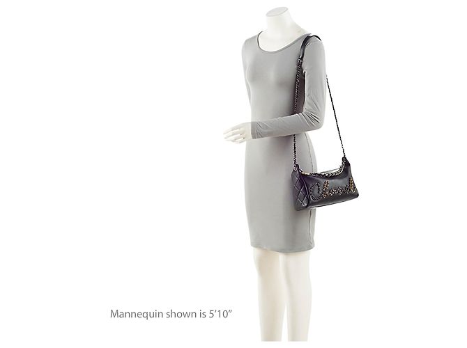 Gabrielle Borsa Hobo Chanel in agnello Written In Chain Nero - vista 5