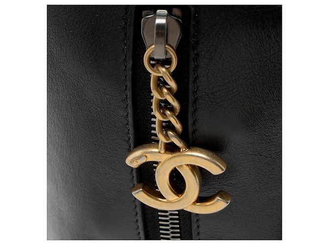 Gabrielle Borsa Hobo Chanel in agnello Written In Chain Nero - vista 9