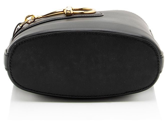Borsa a secchiello Gucci 73 Small Horsebit in pelle di vitello Nero - vista 4