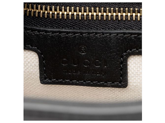 Borsa a secchiello Gucci 73 Small Horsebit in pelle di vitello Nero - vista 8