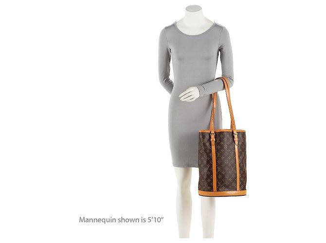 Louis Vuitton Vintage Monogram Canvas Bucket GM Tote Braun - Ansicht 5