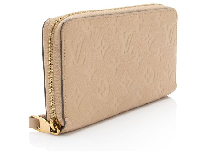 Portafoglio Zippy Monogram Empreinte Louis Vuitton Marrone Beige - vista 2
