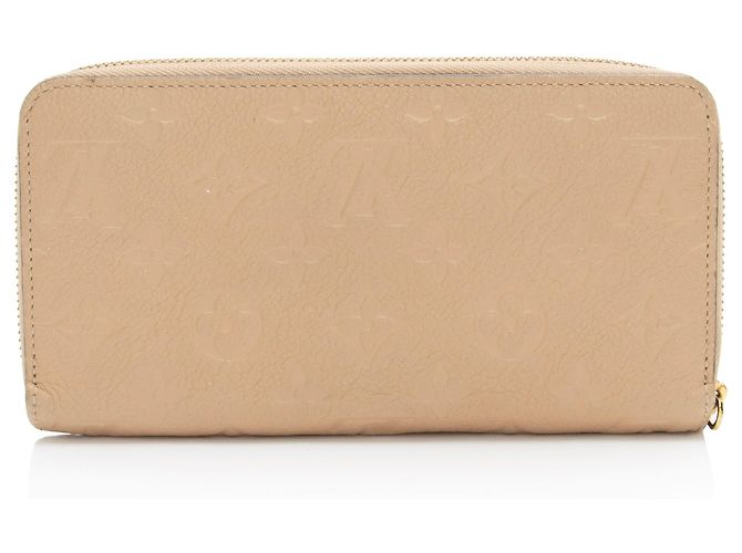 Portafoglio Zippy Monogram Empreinte Louis Vuitton Marrone Beige - vista 3