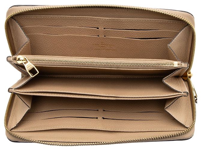 Portafoglio Zippy Monogram Empreinte Louis Vuitton Marrone Beige - vista 5