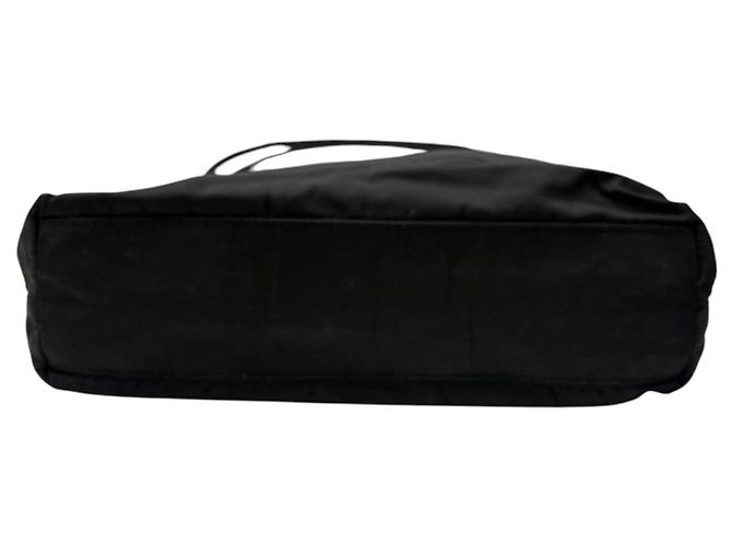 Borsa Tote Prada Nylon Tessuto Logo Nero - vista 3