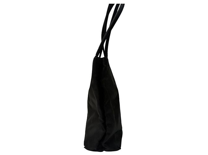 Borsa Tote Prada Nylon Tessuto Logo Nero - vista 4