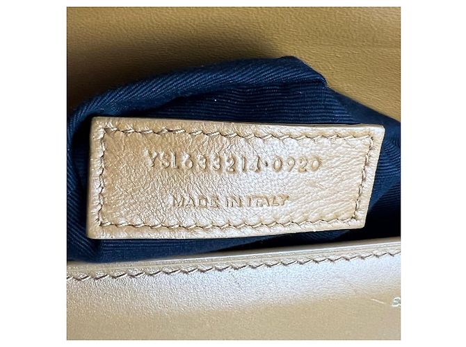 Yves Saint Laurent Borsa a tracolla Saint Laurent Le Carre in pelle di vitello liscia marrone - vista 4