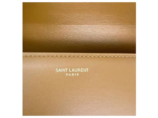 Yves Saint Laurent Borsa a tracolla Saint Laurent Le Carre in pelle di vitello liscia marrone - vista 6