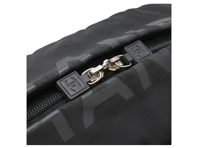 Bolsa Boston Chanel de nylon e borracha 2WAY Preto - vista 6