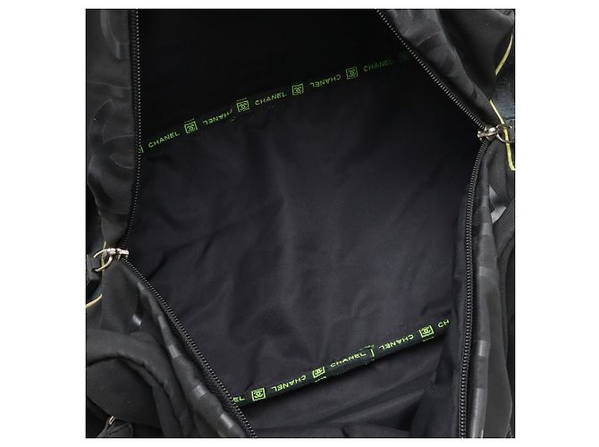 Bolsa Boston Chanel de nylon e borracha 2WAY Preto - vista 9