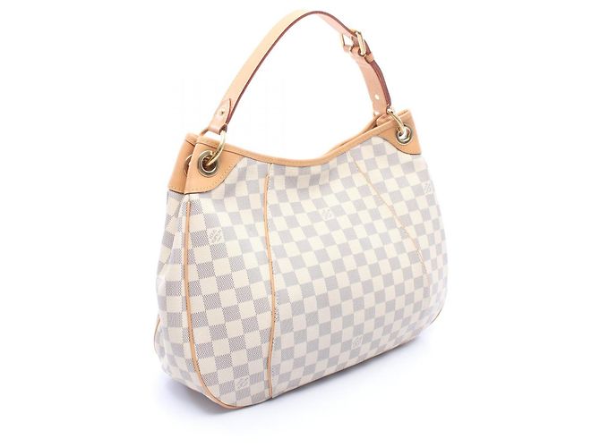 Borsa a Spalla Louis Vuitton Galliera PM PVC Pelle Bianco - vista 4