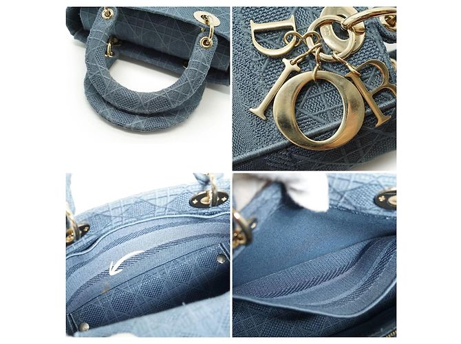 Dior Denim - Borsa in Denim Lady Dior Blu - vista 5