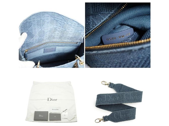 Dior Denim - Borsa in Denim Lady Dior Blu - vista 6